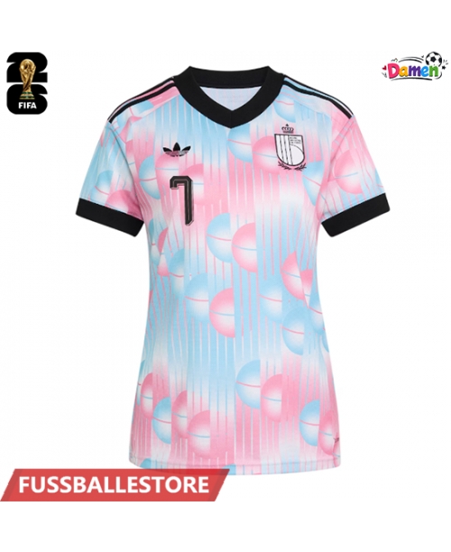 Günstige Belgien Kevin De Bruyne #7 Auswärtstrikot Damen WM 2026 Kurzarm